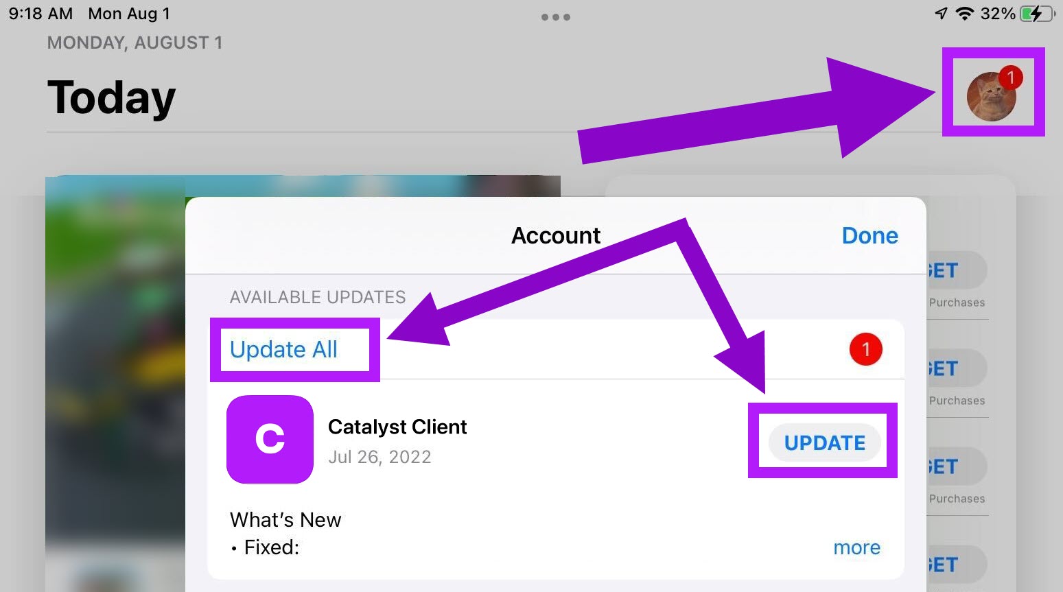 Update Catalyst App to Newest Version (Catalyst) Catalyst